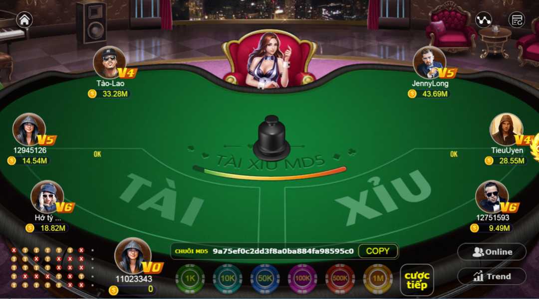 Game tài xỉu MD5 với Dealer quyến rũ